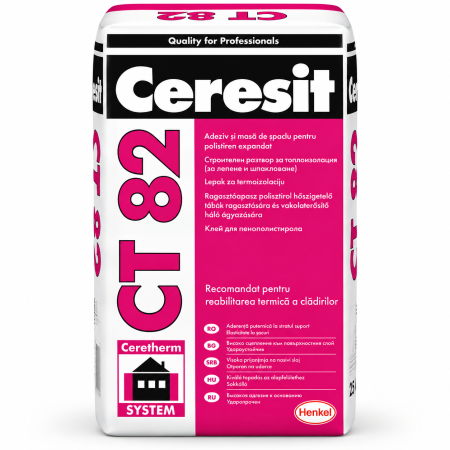 Adeziv si masa de spaclu pentru polistiren expandat Ceresit CT 82, 25 kg